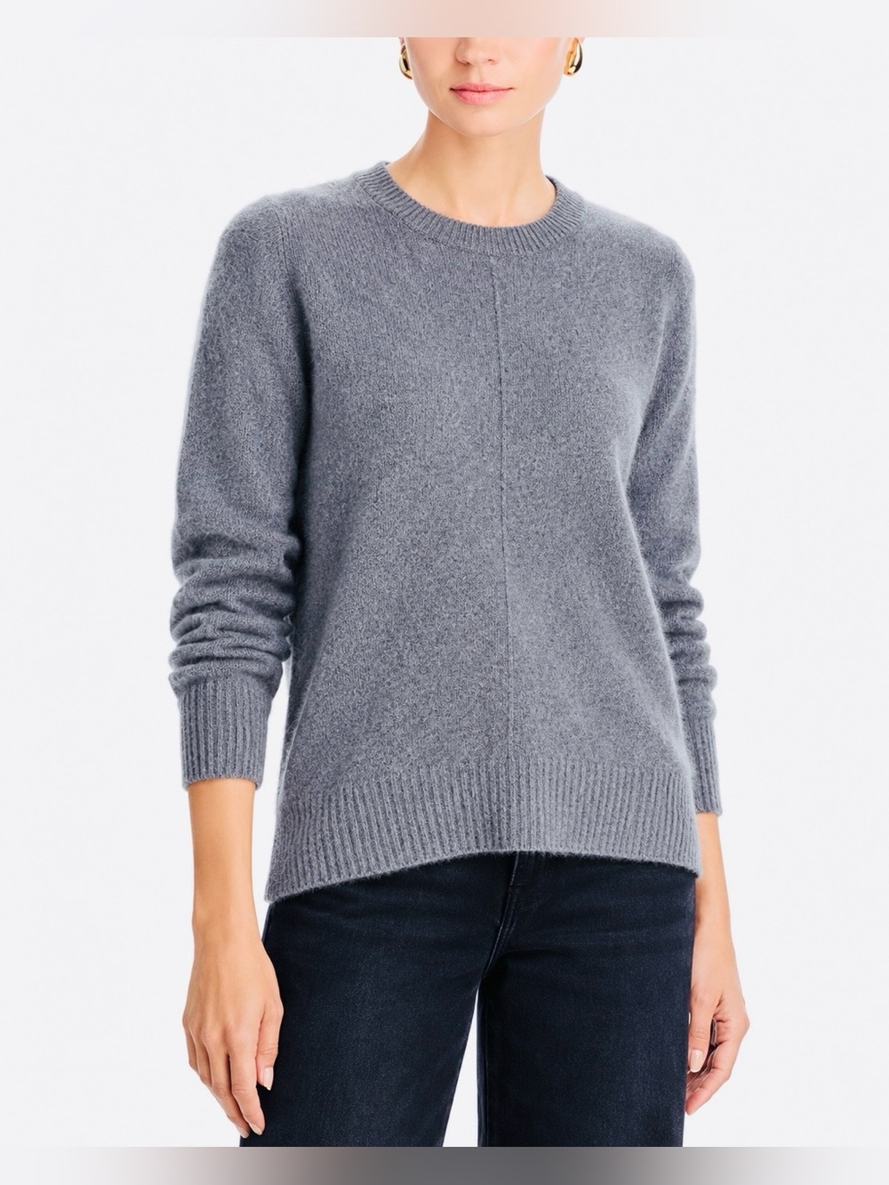 C by Bloomingdale's sweater crafted from 100% 2-ply cashmere, featuring dropped